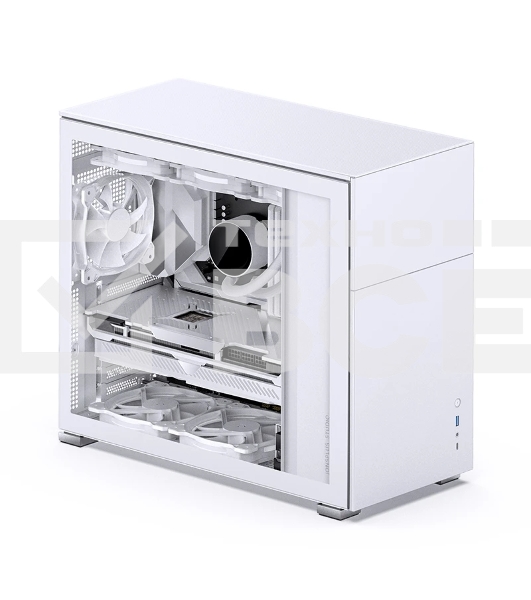 Корпус без блока питания Case JONSBO D41 STD, Midi-Tower, TG, no fan, 1xUSB-A 3.2 + 1xUSB-C 3.2, ATX, mATX White