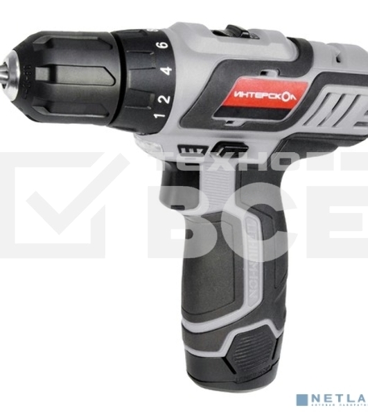 Дрель-шуруповерт аккумуляторная Интерскол ДА-12ЭР-01 Аккумуляторная, Кейс