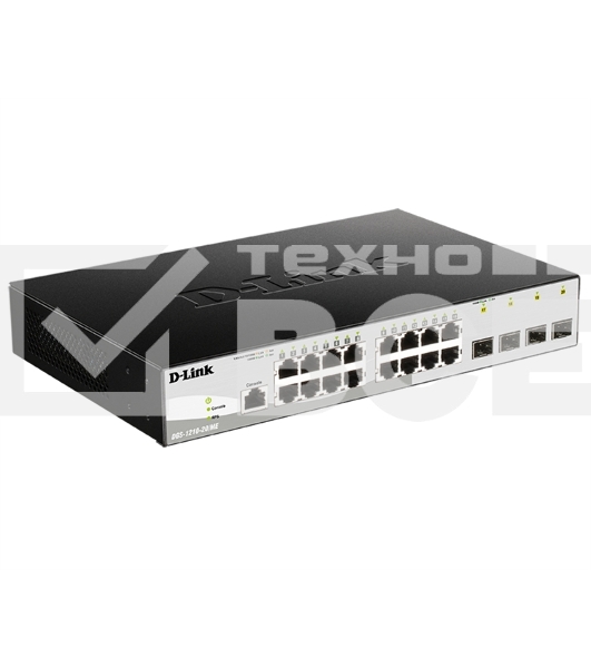 Управляемый коммутатор 2 уровня с 16 портами D-Link DGS-1210-20/ME/B1A 10/100/1000Base-T и 4 портами 1000Base-X SFP