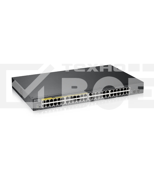 Kоммутатор Zyxel GS1900-48HPv2 Smart L2 PoE + switch, rack 19 