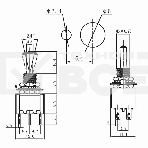 Тумблер 250V 3А (6c) ON-OFF-ON двухполюсныйMicroRexant, фото3