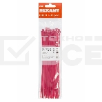 Хомут-стяжкa нeйлонoвая Rexant 200x3,6 мм, красная, упаковка 25 шт., фото2