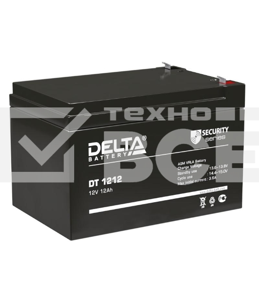 Батарея Delta DT 1212 (12V, 12Ah)