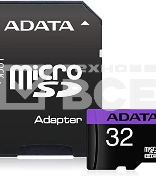 Флеш карта microSDHC 32GB ADATAUHS-1 CL10 (AUSDH32GUICL10-RA1) + SD adaptor