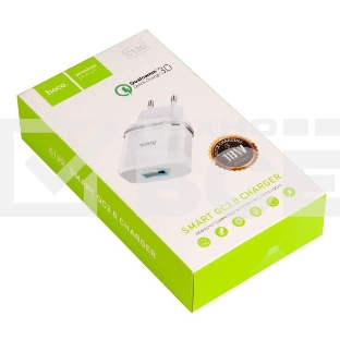 Сетевое ЗУ QC 3.0 HOCO HC-16262 C12Q 1 USB Выход: 5V_9V_12V, 18W белый
