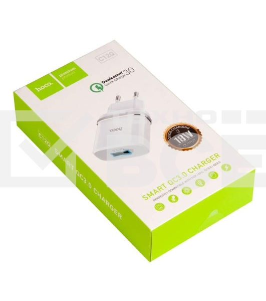 Сетевое ЗУ QC 3.0 HOCO HC-16262 C12Q 1 USB Выход: 5V_9V_12V, 18W белый