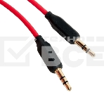 Аудио кабель/3.5 mm jack - 3.5 mm jack/ HOCO HC-79309 UPA11/ 1m/ позолоченные контакты/ Red AUX, фото2