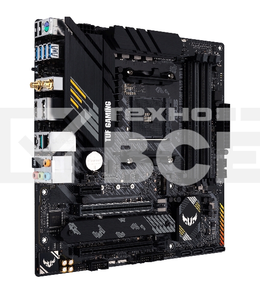 Материнская плата ASUS TUF GAMING B550M-PLUS WI-FI II, AM4, AMD B550, 4xDDR4, 4xSATA, 2xM.2, 1xPCIe 4.0 x16, 1xPCIe 3.0 x4, 1xPCIe x1, 1xDP, 1xHDMI, 1x 2.5Gb LAN, 1xUSB-C 3.2 Gen 2, 4xUSB-A 3.2 Gen 1, 2xUSB-A 2.0, 5x3.5 мм, TOSLINK, 7.1, mATX