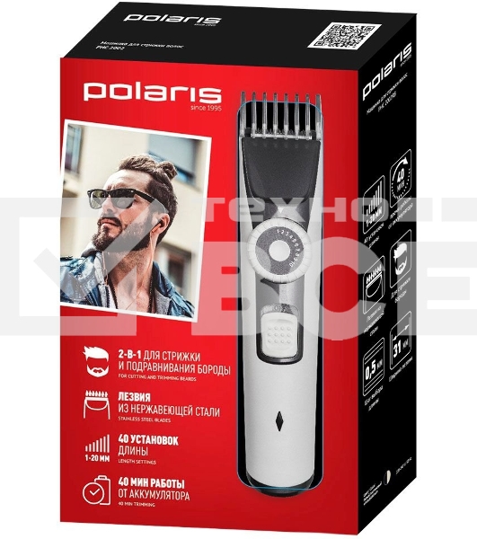 Машинка для стрижки POLARIS PHC2002RB белый