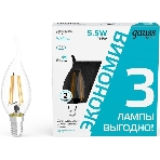 Лампа светодиодная Gauss Basic 1041126T 5.5Вт цок.: E14 свеча 240B 4100K св. свеч. белый. ней. (упак.: 3 шт), фото2