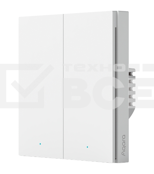 Выключатель умный Aqara Smart wall switch H1 (with neutral, double rocker) WS-EUK04