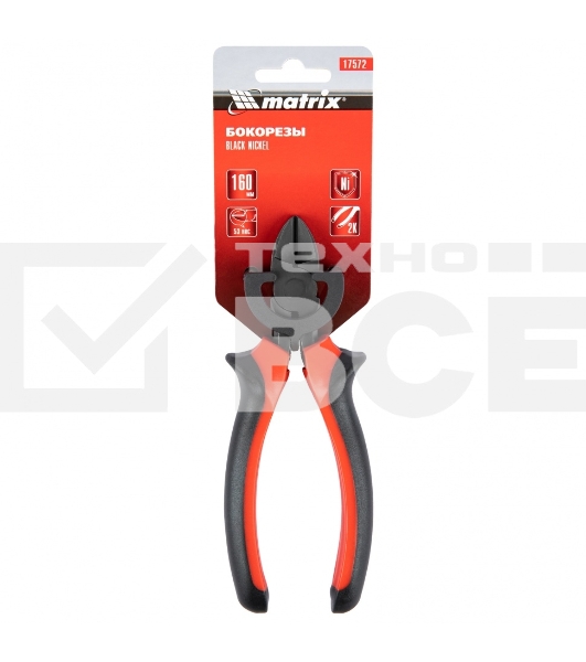Бокорезы MATRIX 17572black nickel 160мм двухкомпонентные рукоятки