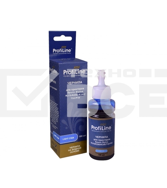 Чернила для принтеров Epson Stylus R270/R290/R390/T50/P50 Light Cyan 100 мл водн ProfiLine
