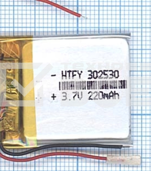 Аккумулятор Li-Pol (батарея) 3*25*30мм 2pin 3.7V/220mAh