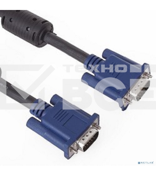 Кабель монитор-SVGA card (15M-15M) 3.0м 2 фильтра VCOM