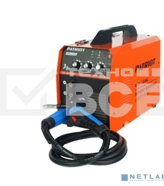 Сварочный аппарат PATRIOT WMA 225MQ (605301755) инверторный mig/mag/mma стальной и флюс. провлокой