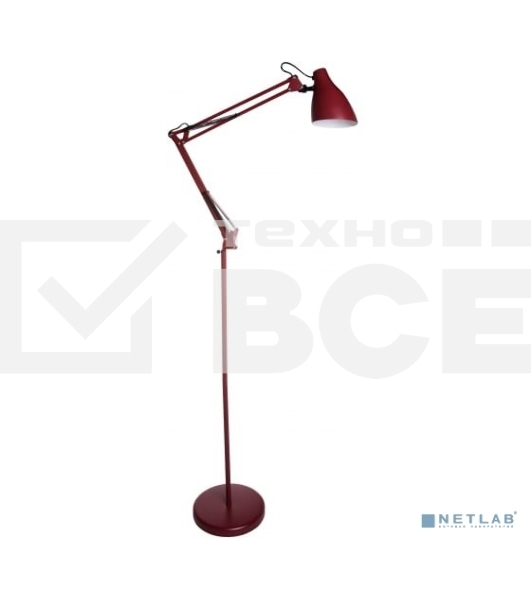 Светильник напольный, торшер, Camelion KD-332 C04 красный (230V, 40W, E27)