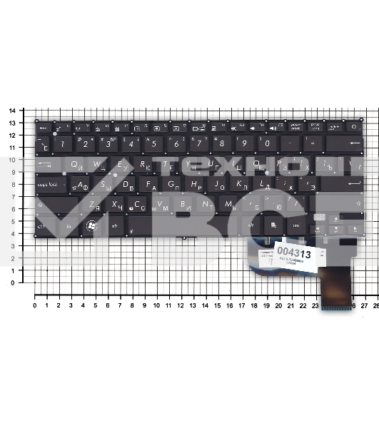 Клавиатура для ноутбука Asus Zenbook UX21A черная