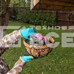 Кашпо подвесное с декором, с кокосовой корзиной, диаметр, 30 см Palisad, фото 1