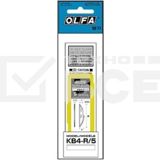 Лезвия OLFA OL-KB4-R/5 закругленные для ножа AK-4, 6(8)х38х0,45мм, 5шт