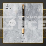 Ручка перьевая Parker IM Premium F323 (CW1931646) Black GT F сталь нержавеющая подар.кор., фото4