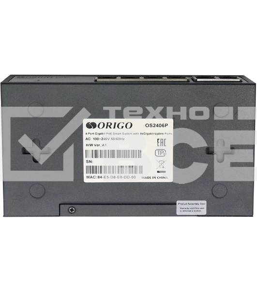 Коммутатор Smart Managed L2 PoE Switch 4 x 1000Base-T PoE+, 2 x 1000Base-T, PoE-60W budget