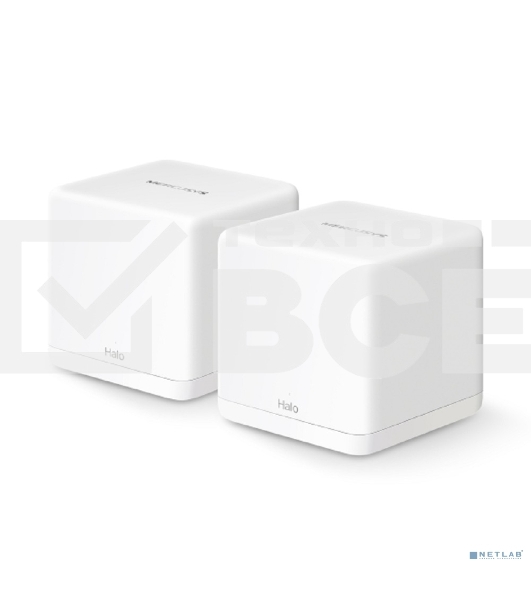Бесшовный Mesh роутер Mercusys Halo H60X(2-pack) AX1500 10/100/1000BASE-TX белый (упак.:2шт)