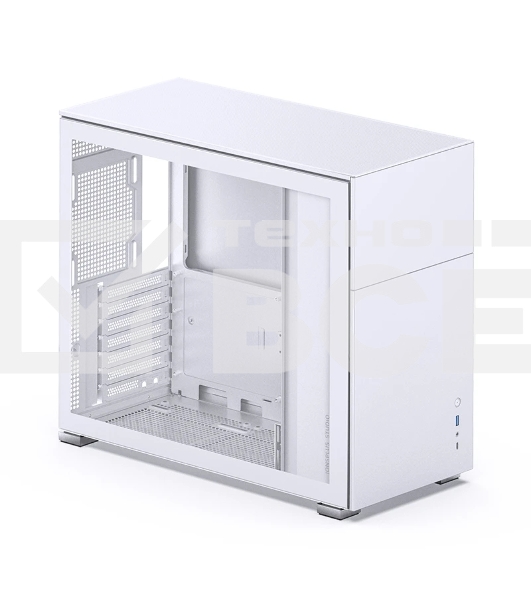 Корпус без блока питания Case JONSBO D41 STD, Midi-Tower, TG, no fan, 1xUSB-A 3.2 + 1xUSB-C 3.2, ATX, mATX White