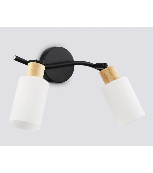 Светильник Ambrella light TR8721/2 BK/WD черный/дерево E14/2 max 60W 380*100*210