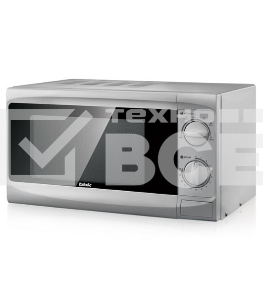 Микроволновая печь BBK 20MWS-707M/S серебро, 20 л, 700 Вт, поворотный механизм