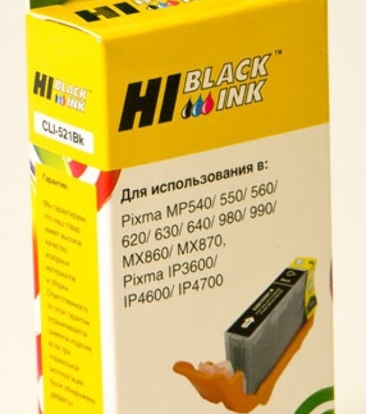 Картридж Canon PIXMA iP3600/iP4600/MP540 (Hi-black) new, CLI-521, BK