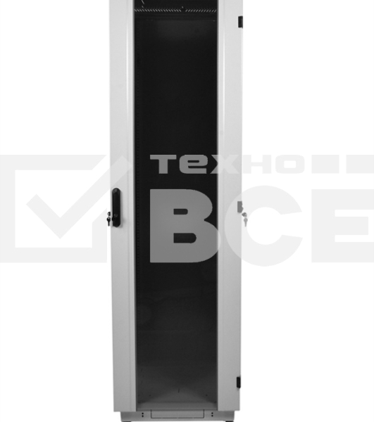 Шкаф телекоммуникационный напольный 42U (600x800) дверь стекло, цвет чёрный (ШТК-М-42.6.8-1ААА-9005) (3 коробки)