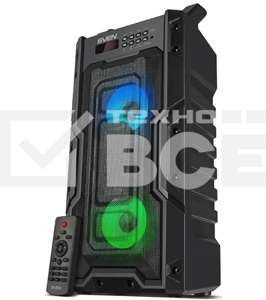 Колонка портативная Sven PS-435 черный 20W 2.0 BT/3.5Jack/USB 10м 2000mAh