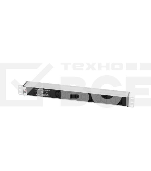 Аксессуар ЦМО Блок розеток Rem-10 без шнура с инд., 10 IEC 60320 C13, вход IEC 60320 C14, 10A, алюм., 19
