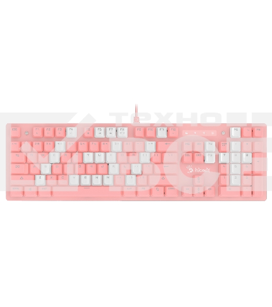 Клавиатура A4Tech Bloody B800 Dual Color проводная USB розовый/белый