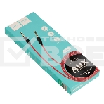 Аудио кабель/3.5 mm jack - 3.5 mm jack/ HOCO HC-79309 UPA11/ 1m/ позолоченные контакты/ Red AUX, фото 1