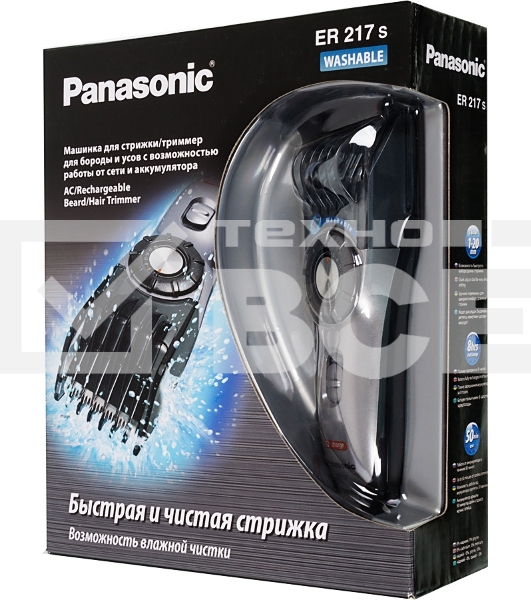 Машинка для стрижки Panasonic ER217S520 серебристый (насадок в компл:1шт)