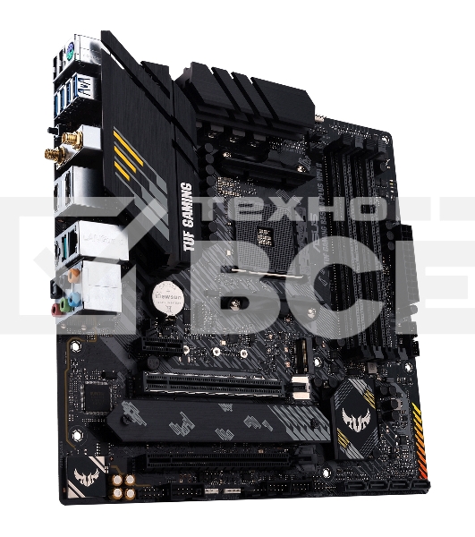 Материнская плата ASUS TUF GAMING B550M-PLUS WI-FI II, AM4, AMD B550, 4xDDR4, 4xSATA, 2xM.2, 1xPCIe 4.0 x16, 1xPCIe 3.0 x4, 1xPCIe x1, 1xDP, 1xHDMI, 1x 2.5Gb LAN, 1xUSB-C 3.2 Gen 2, 4xUSB-A 3.2 Gen 1, 2xUSB-A 2.0, 5x3.5 мм, TOSLINK, 7.1, mATX
