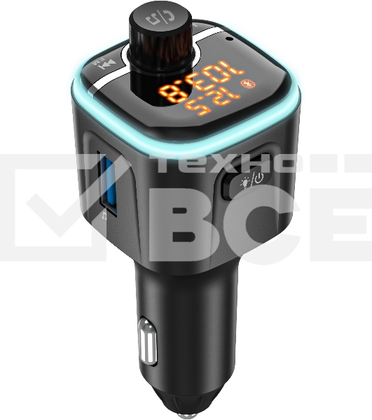 Автомобильный FM-модулятор Navitel BHF04 MAX черный MicroSD BT USB