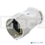 Штепсельный разъем Makel c заземлением белый, фото2