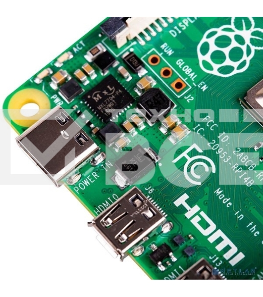 Платформа Raspberry Pi 4 Model B (RA608) Retail, 8Gb RAM, Broadcom BCM2711 Quad core Cortex-A72 (ARM v8) 64-bit SoC @ 1.5GHz CPU, WiFi, Bluetooth, 40-pin GPIO, 2x USB 3.0, 2xUSB 2.0,2x micro-HDMI,CSI camera port,DSI display port,MicroSD port,USB-C 5V Power разъем