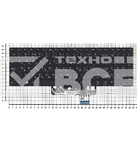 Клавиатура для ноутбука Lenovo Ideapad 310S-15IKB черная с подсветкой