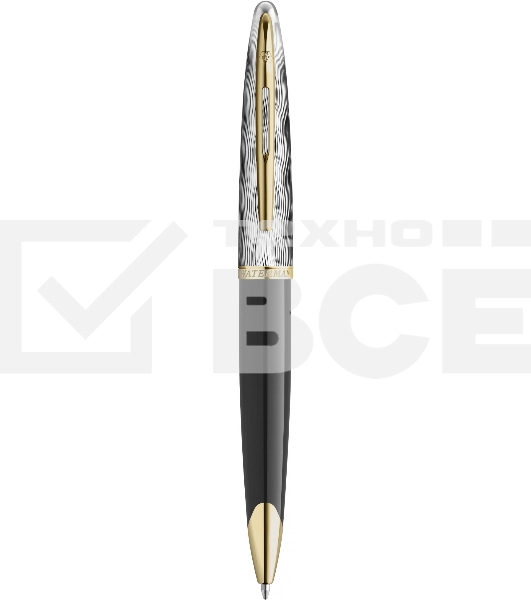 Ручка шариков. Waterman Reflections of Paris Carene DeLuxe (2200946) Black GT M син. черн. подар.кор.