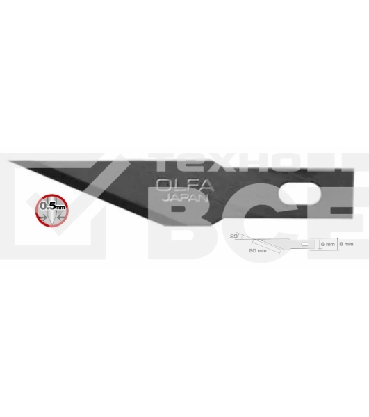 Лезвия для канцелярского ножа OLFA OL-KB4-S/56мм