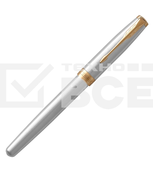 Ручка перьевая Parker Sonnet Core F527 (CW1931504) Stainless Steel GT F сталь нержавеющая подар.кор.