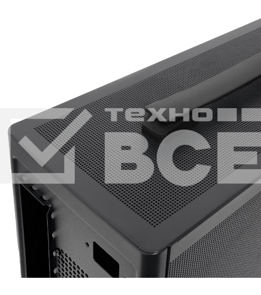 Компьютерный корпус без блока питания HSPD M210, Mesh Mid Tower, черный, 0.7 SPCC, 1x90мм mATX, mITX 140/280/150мм 1x2.5