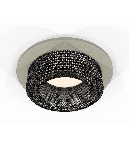 Комплект встраиваемого светильника Ambrella light XC7623021 SGR/BK серый песок/тонированный MR16 GU5.3 (C7623, N7192)