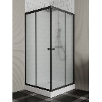 Душевой уголок BAU Stil Hit Black с поддоном 100x100х195, рифленое закаленное стекло, черный профиль, фото5