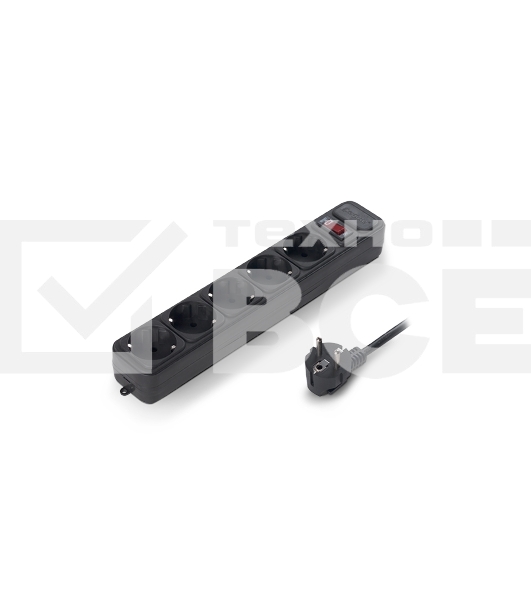 Сетевой фильтр ExeGate EX221185RUS SP-5-3B (5 розеток, 3м, евровилка, черный)