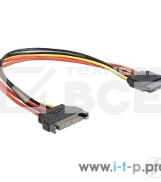 Удлинитель кабеля питания SATA Cablexpert CC-SATAMF-01, 15pin(M)/15pin(F), 30см